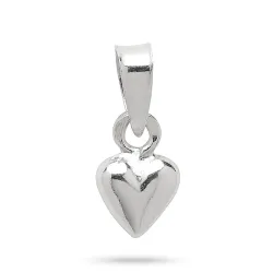5,5 x 8,5 mm hjerte vedhæng i sølv - Amoré