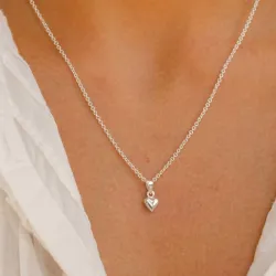 5,5 x 8,5 mm hjerte vedhæng i sølv - Amoré