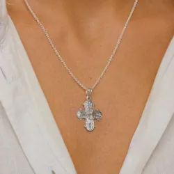 18 x 30 mm dagmarkors i sølv - Amoré