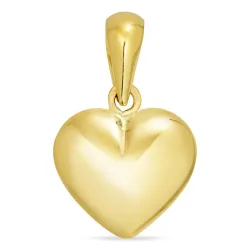 12 x 13 mm hjerte vedhæng i 14 karat guld - Amoré