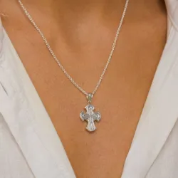 15 x 27 mm dagmarkors i sølv - Amoré