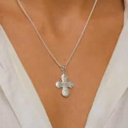 16 x 27 mm dagmarkors i sølv - Amoré