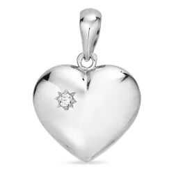 15,5 x 15,5 mm hjerte vedhæng i sølv - Amoré