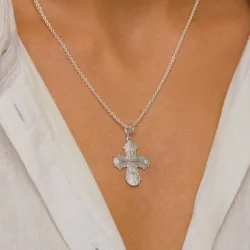 18 x 30 mm dagmarkors i sølv - Amoré