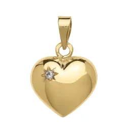 12 x 13 mm hjerte vedhæng i 8 karat guld - Amoré