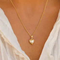 12 x 13 mm hjerte vedhæng i 8 karat guld - Amoré