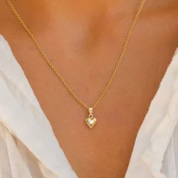 7 x 9,5 mm hjerte vedhæng i 8 karat guld - Amoré