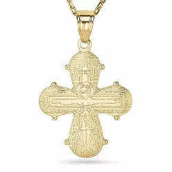 dagmarkors halskæde i forgyldt sølv med vedhæng i 8 karat guld - Amoré