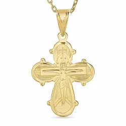 dagmarkors halskæde i forgyldt sølv med vedhæng i 8 karat guld - Amoré