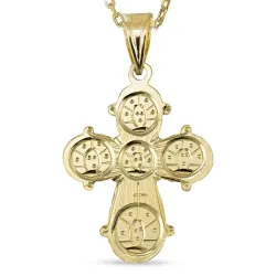 dagmarkors halskæde i forgyldt sølv med vedhæng i 8 karat guld - Amoré