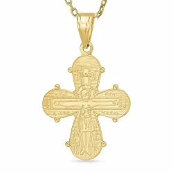 dagmarkors halskæde i forgyldt sølv med vedhæng i 8 karat guld - Amoré