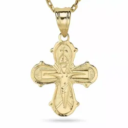 dagmarkors halskæde i forgyldt sølv med vedhæng i 8 karat guld - Amoré