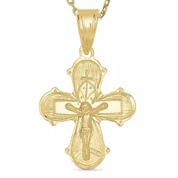 dagmarkors halskæde i forgyldt sølv med vedhæng i 8 karat guld - Amoré