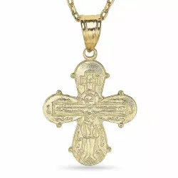 dagmarkors halskæde i forgyldt sølv med vedhæng i 14 karat guld - Amoré