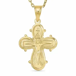 dagmarkors halskæde i forgyldt sølv med vedhæng i 14 karat guld - Amoré