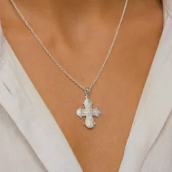 dagmarkors halskæde i sølv med vedhæng i sølv - Amoré