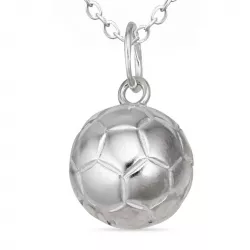 fodbold halskæde i sølv med vedhæng i sølv