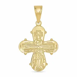 dagmarkors halskæde i forgyldt sølv med vedhæng i 8 karat guld - Amoré