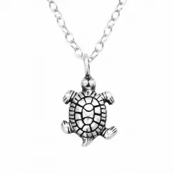 skildpadde halskæde i sølv med vedhæng i sølv