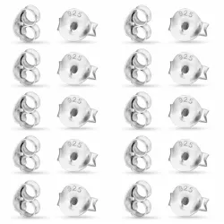 10 par butterflies i sølv