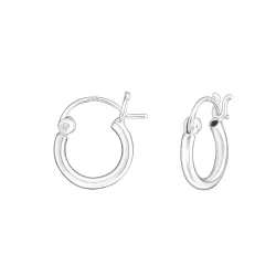 12 mm creoler i sølv