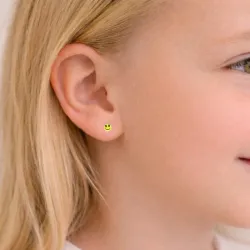 smiley øreringe i sølv - Little Ones