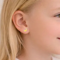 banan gule øreringe i sølv - Little Ones