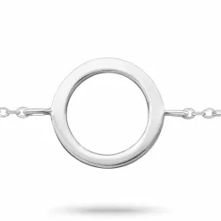 Rundt armbånd i sølv med vedhæng i sølv