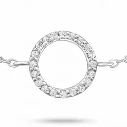 Elegant rund armbånd i sølv med vedhæng i sølv