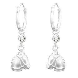 lange heste øreringe i sølv - Little Ones