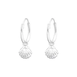 12 mm skaller creoler i sølv