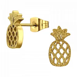 ananas øreringe i forgyldt sølv - Little Ones