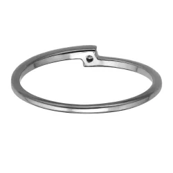 lab grown diamant solitairering i rhodineret sølv