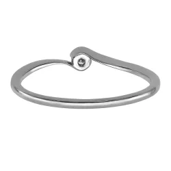 lab grown diamant solitairering i rhodineret sølv