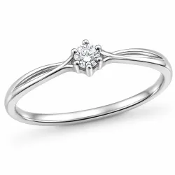 lab grown diamant solitairering i sølv