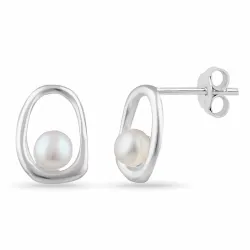 perle øreringe i sølv