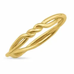 knude ring i forgyldt sølv