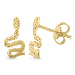 slange ørestikker i forgyldt sølv