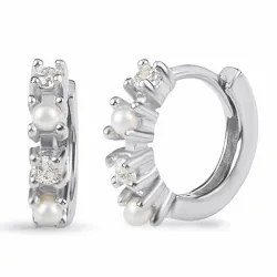 13,5 mm zirkon creoler i sølv