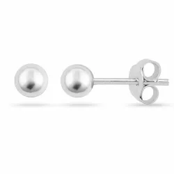 4 mm kugle ørestikker i sølv