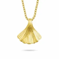 musling halskæde i forgyldt sølv