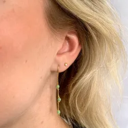 amazonit kæde øreringe i forgyldt sølv - Loom Stones