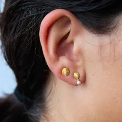 Hultquist Shelly perle øreringe i forgyldt sølv