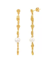 Hultquist Hazel lange øreringe i forgyldt sølv