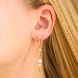 Hultquist Hazel lange øreringe i forgyldt sølv