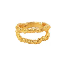 Hultquist Savannah ring i forgyldt sølv