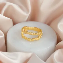 Hultquist Savannah ring i forgyldt sølv