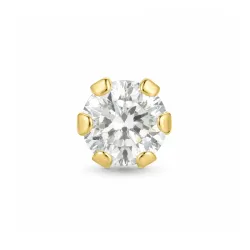 1/2 par ørering i 9 karat guld med zirkon - Gold Collection