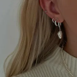 10 mm Nava Ara creoler i sølv