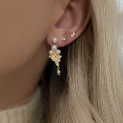 Nava Zola Petite øreringe i forgyldt sølv